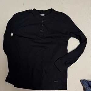 Aeropostale Black Long Sleeve Henley